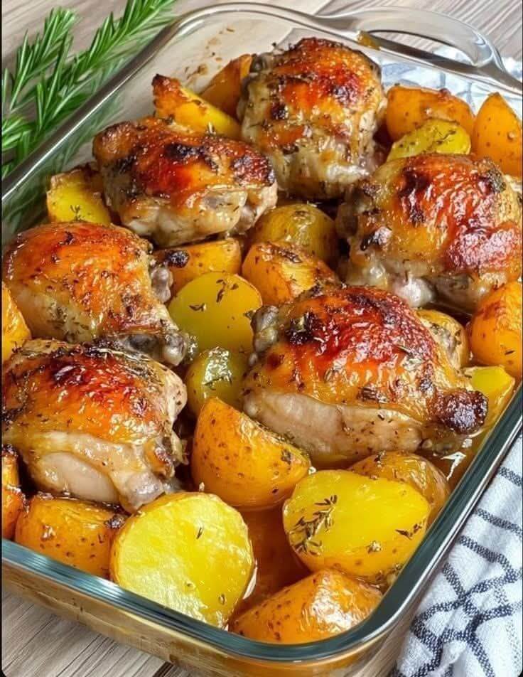 Oven-Baked Chicken Thighs with Potatoes 1
