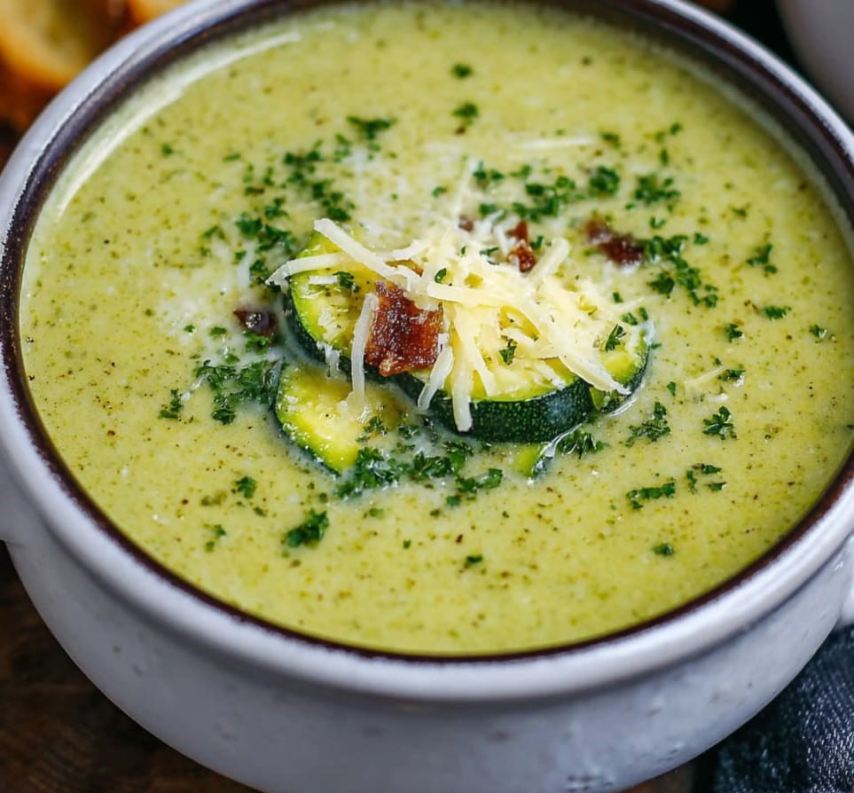 Mediterranean Creamiest Zucchini Soup Ever 1