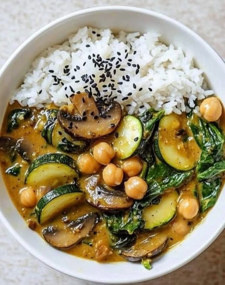 MEDITERRANEAN CHICKPEA AND MUSHROOM CURRY 1