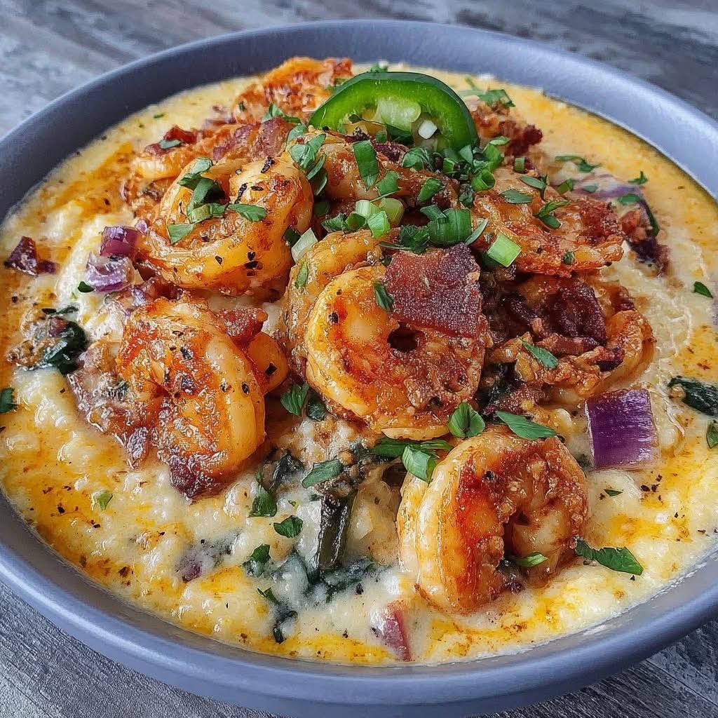 Mediterranean Shrimp and Grits 1