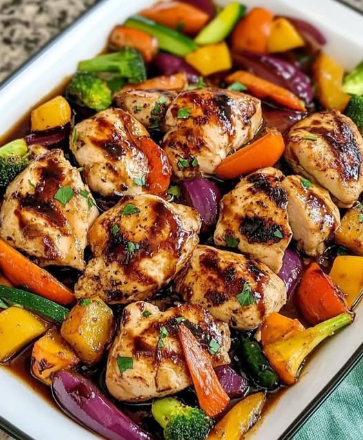 Mediterranean Balsamic Glazed Chicken and Veggies 7