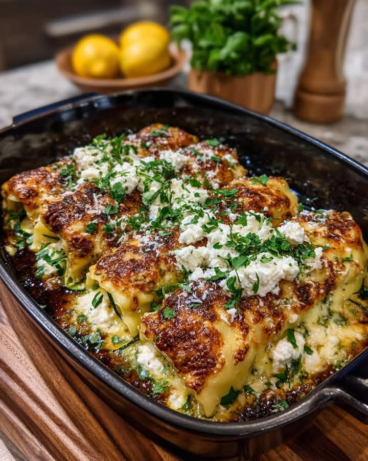 Mediterranean Burrata & Zucchini Lasagna Roll-Ups with Lemon 1
