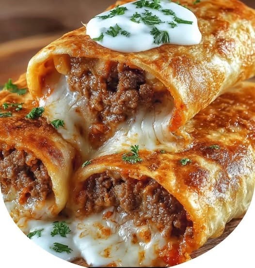 Crispy Beef & Cheese Chimichangas 1