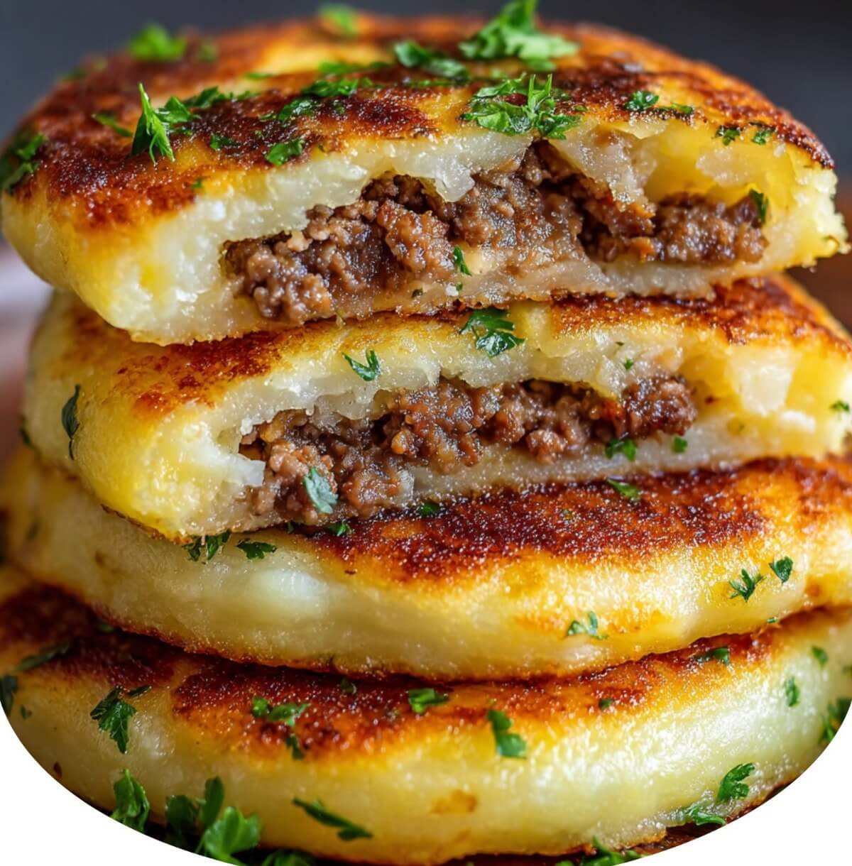 Mashed Potato Beef Pancakes 1