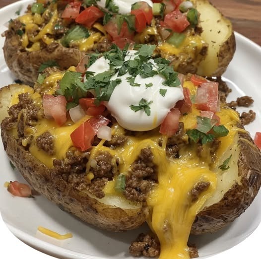 Taco Stuffed Baked Potatoes 1