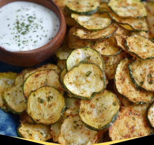 Crispy Ranch Zucchini Chips in the Air Fryer 1