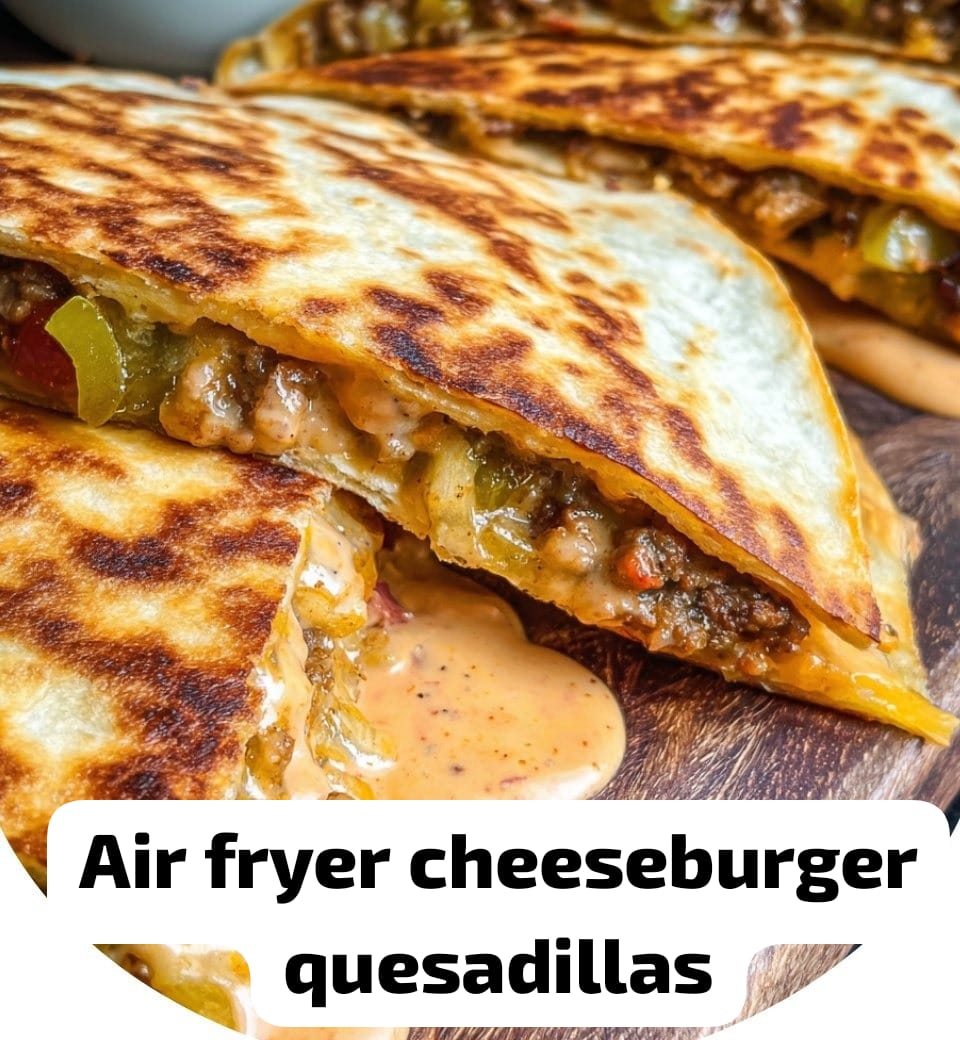 Air Fryer Cheeseburger Quesadillas 1