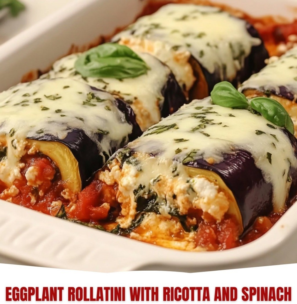 Mediterranean Eggplant Rollatini with Ricotta and Spinach 1