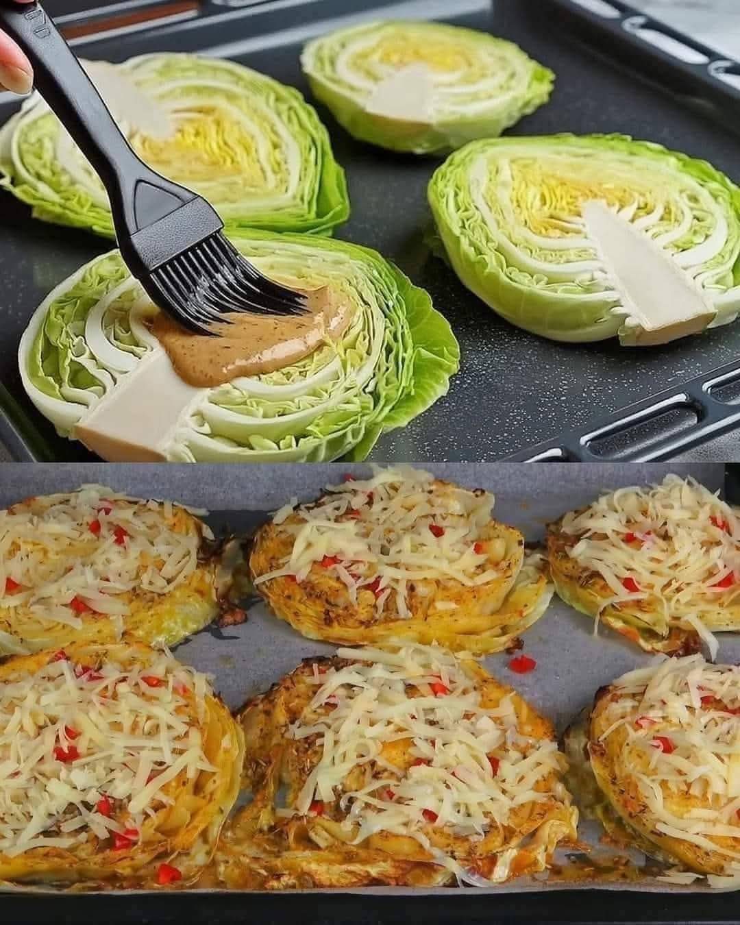 Mediterranean Baked Cabbage with Creamy Cheese Sauce 1