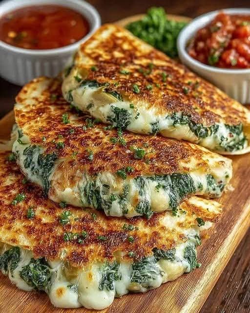 Mediterranean Savory Spinach Artichoke Quesadillas 1