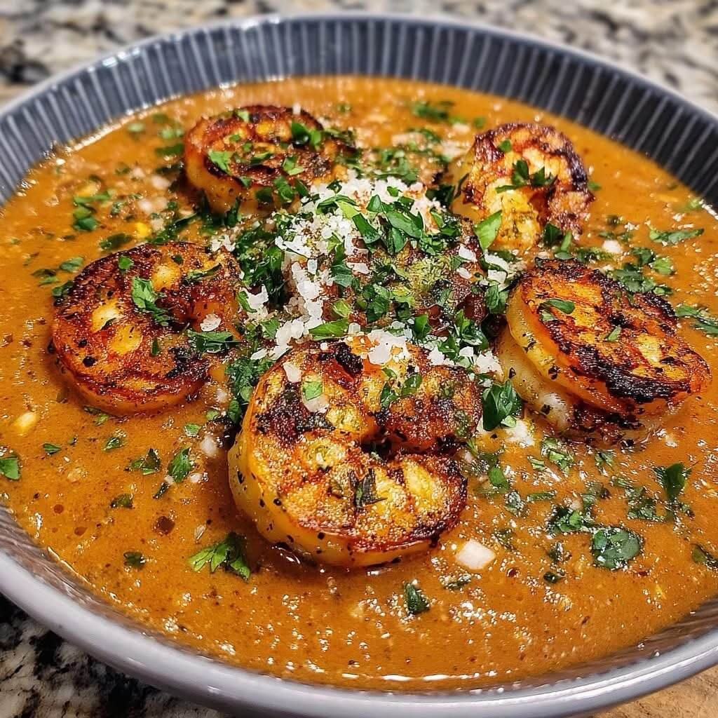 Mediterranean Tomato and Red Pepper Shrimp Bisque 1