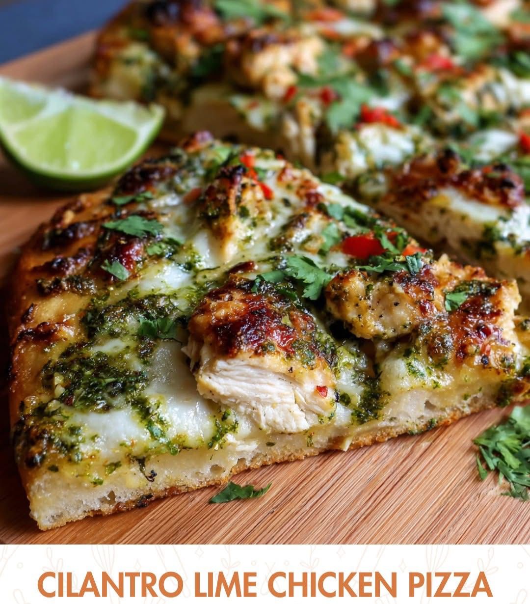 Mediterranean Cilantro Lime Chicken Pizza 1
