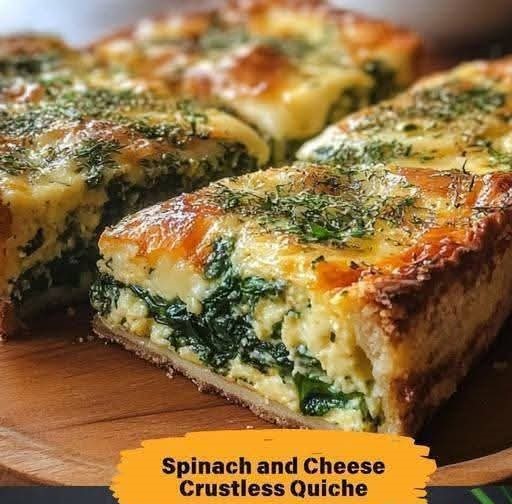 Mediterranean Spinach And Cheese Crustless Quiche 1