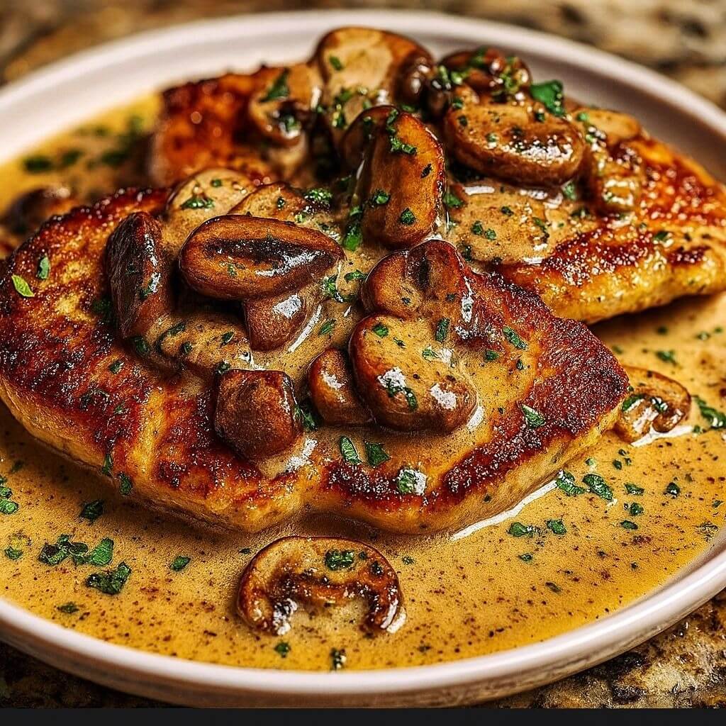 Mediterranean Turkey Escalopes with Mushrooms 1