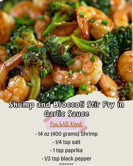 Shrimp and Broccoli Stir Fry in Garlic Sauce 3
