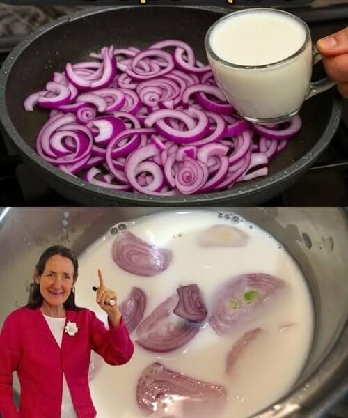 Traditional remedy milk and onions combined to resolve several health issues 1