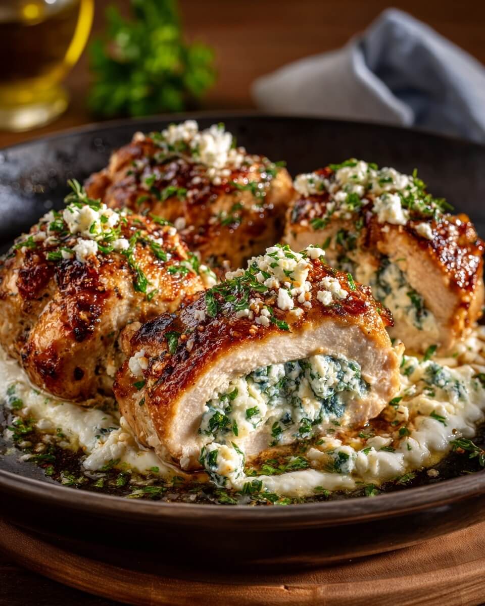 Herbed Ricotta Stuffed Chicken Rolls 7