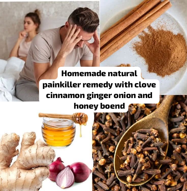 Natural Pain Relief Made at Home with a Blend of Clove, Cinnamon, Ginger, Onion, and Honey 1