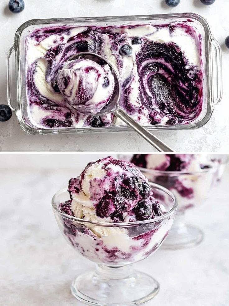 Mediterranean Homemade Blueberry Ice Cream 1