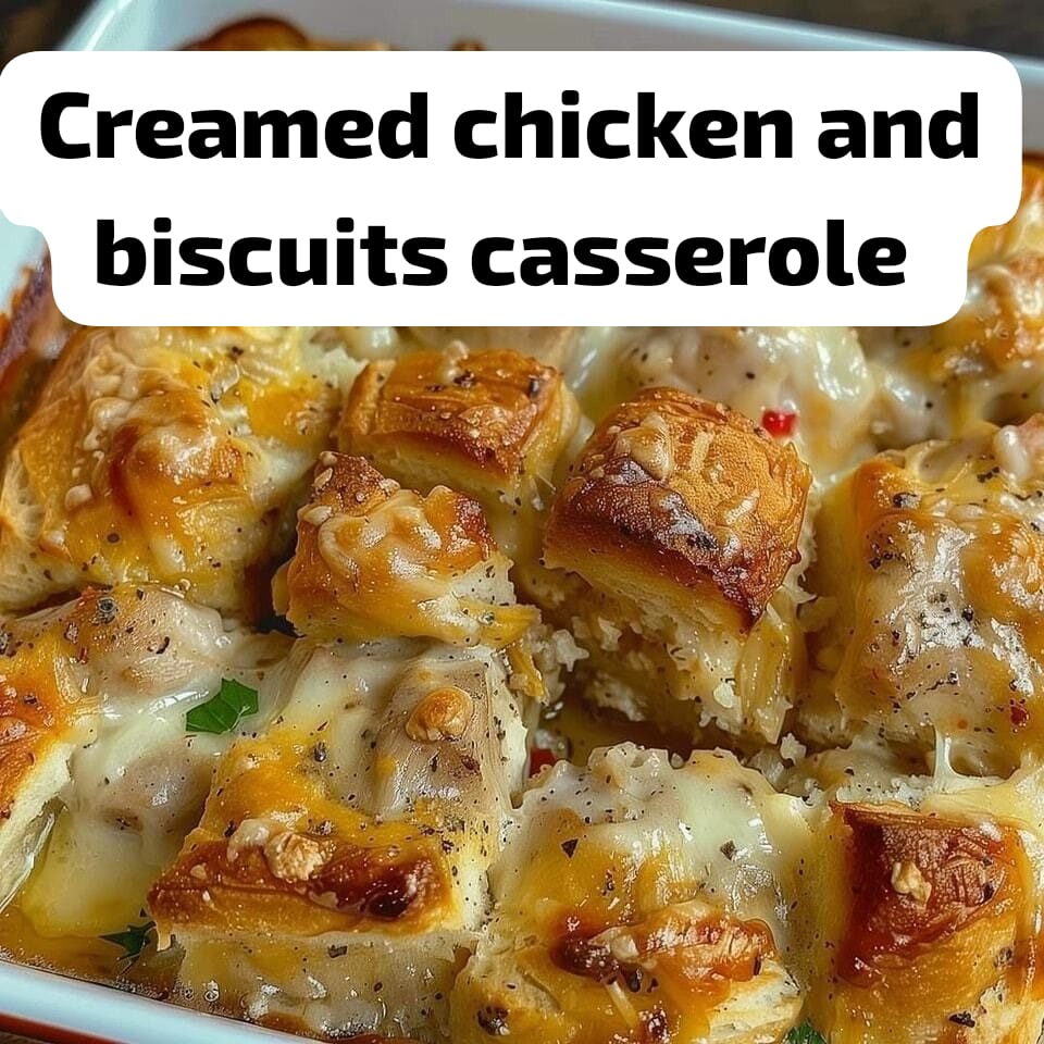 Creamed Chicken and Biscuits Casserole Recipe 1