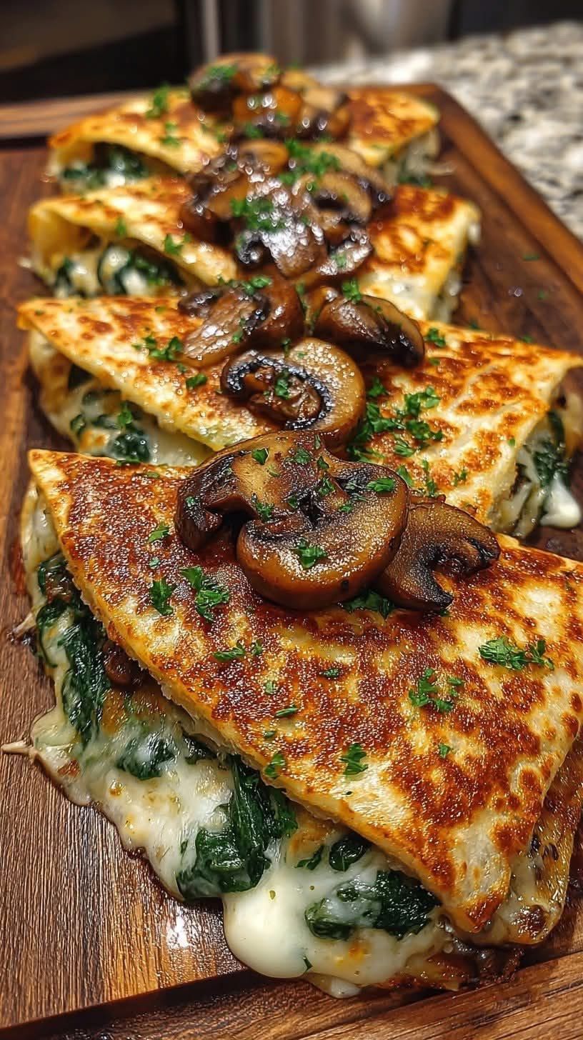 Spinach Mushroom Quesadillas 1