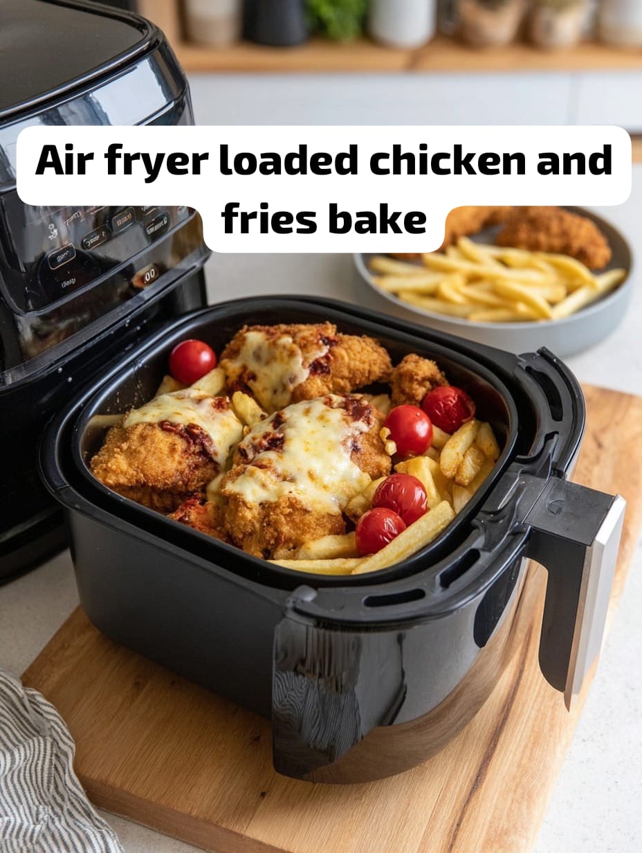 Air Fryer Loaded Chicken & Fries Bake 1