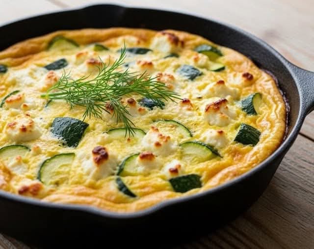 Mediterranean Low-Carb Frittata with Zucchini and Feta 1