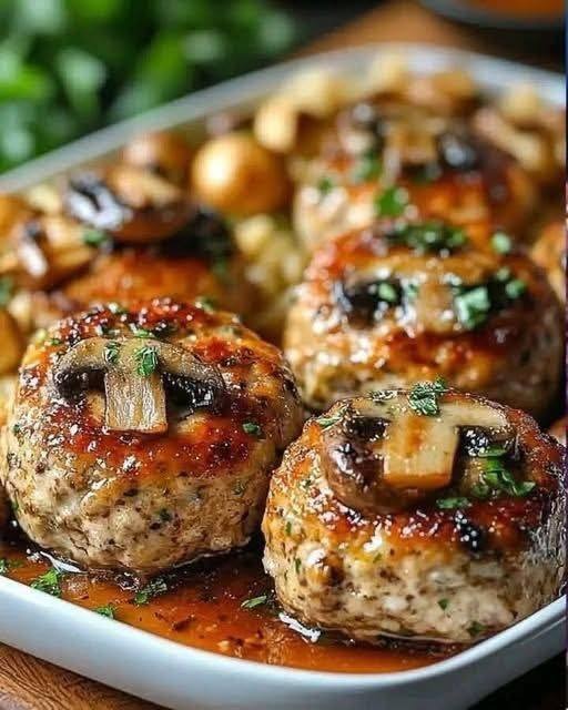 Mediterranean Mini Meatloaves with Mushrooms 1