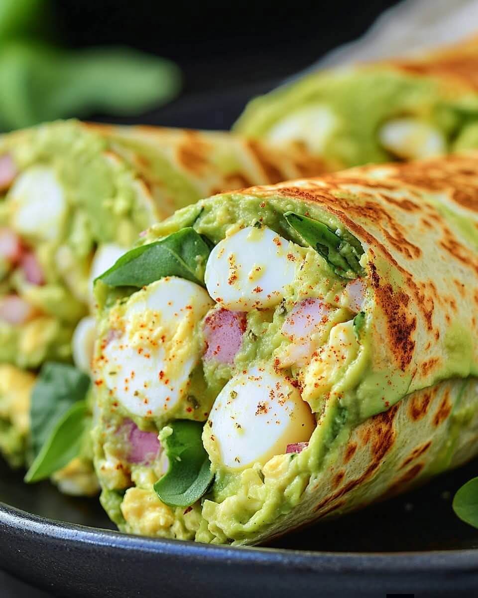 Mediterranean Creamy Avocado Egg Salad Wraps (Quick Version) 1