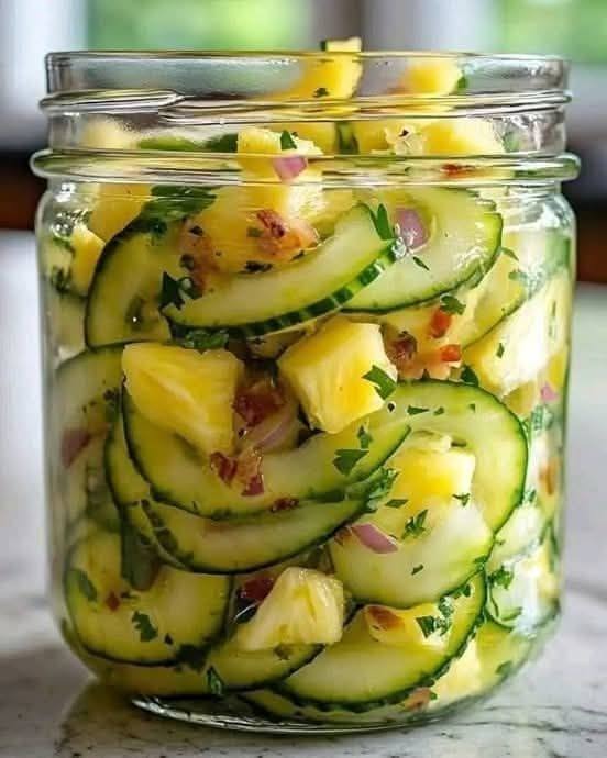 Mediterranean Pineapple Cucumber Salad recipe 1