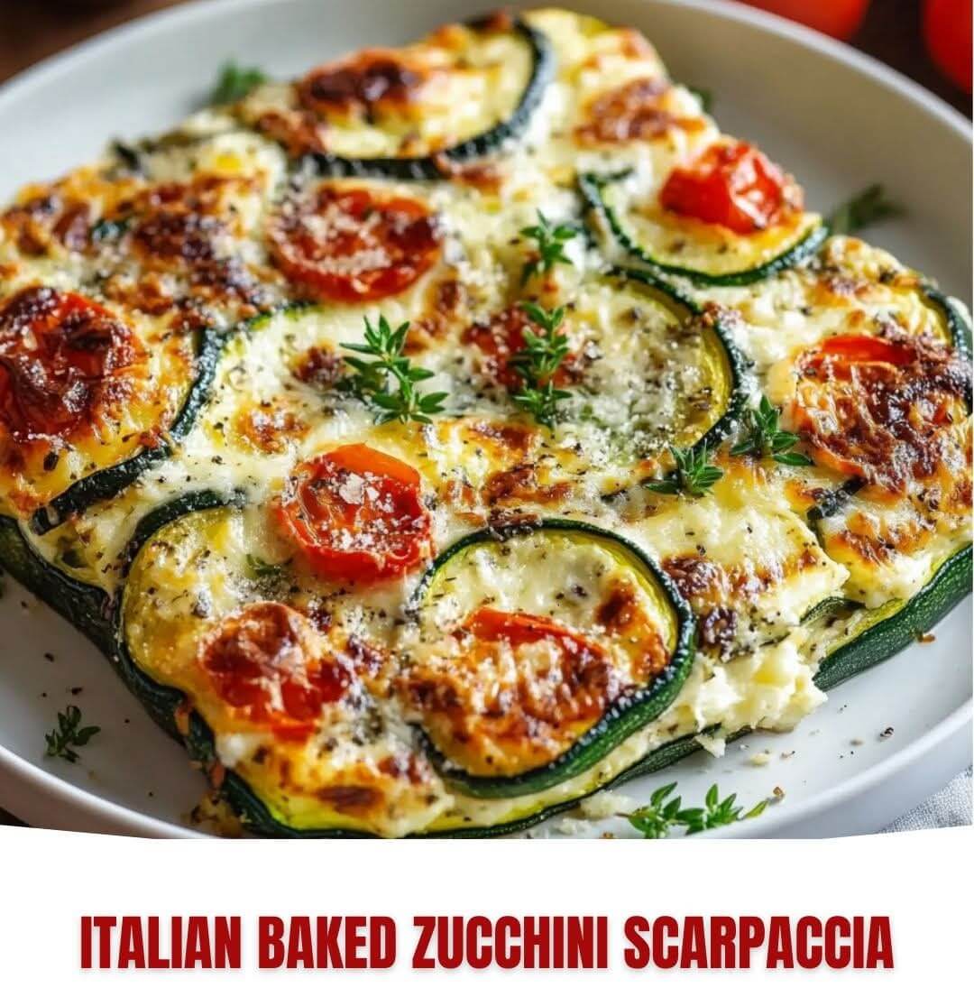 Mediterranean Italian Baked Zucchini Scarpaccia 1