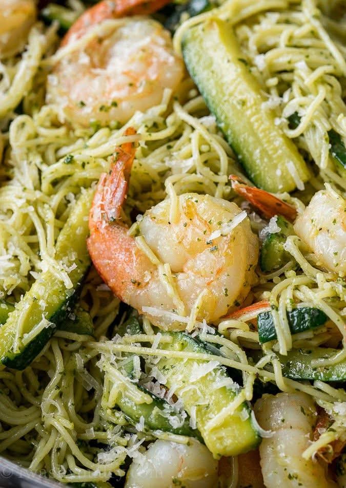 Mediterranean Shrimp Pesto Pasta Recipe 1