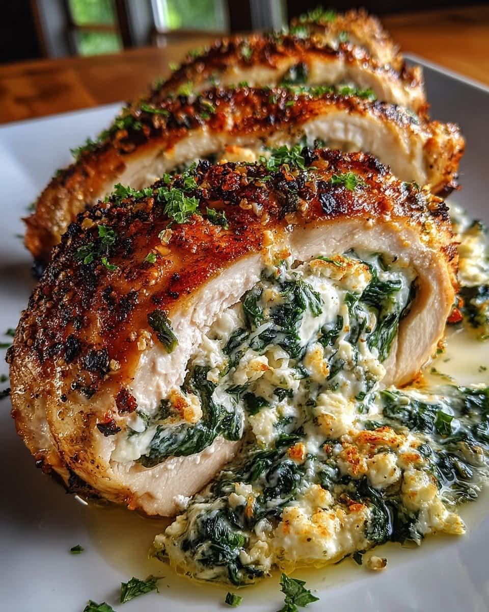 Mediterranean Feta and Spinach Stuffed Chicken Breasts 1