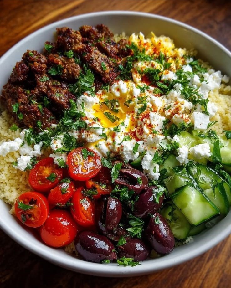 Mediterranean Greek Lamb & Olive Mezze Bowl 1
