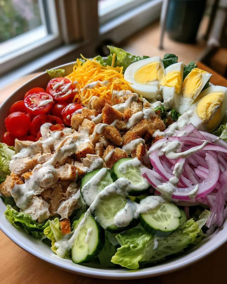Mediterranean Cobb salad. 1