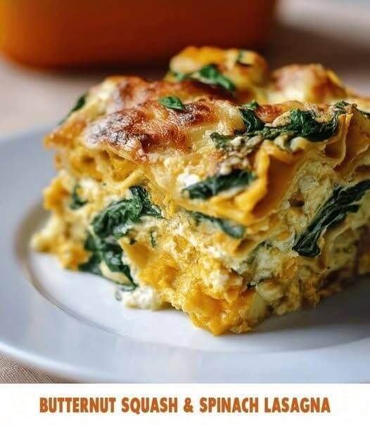 Mediterranean Butternut Squash & Spinach Lasagna 1