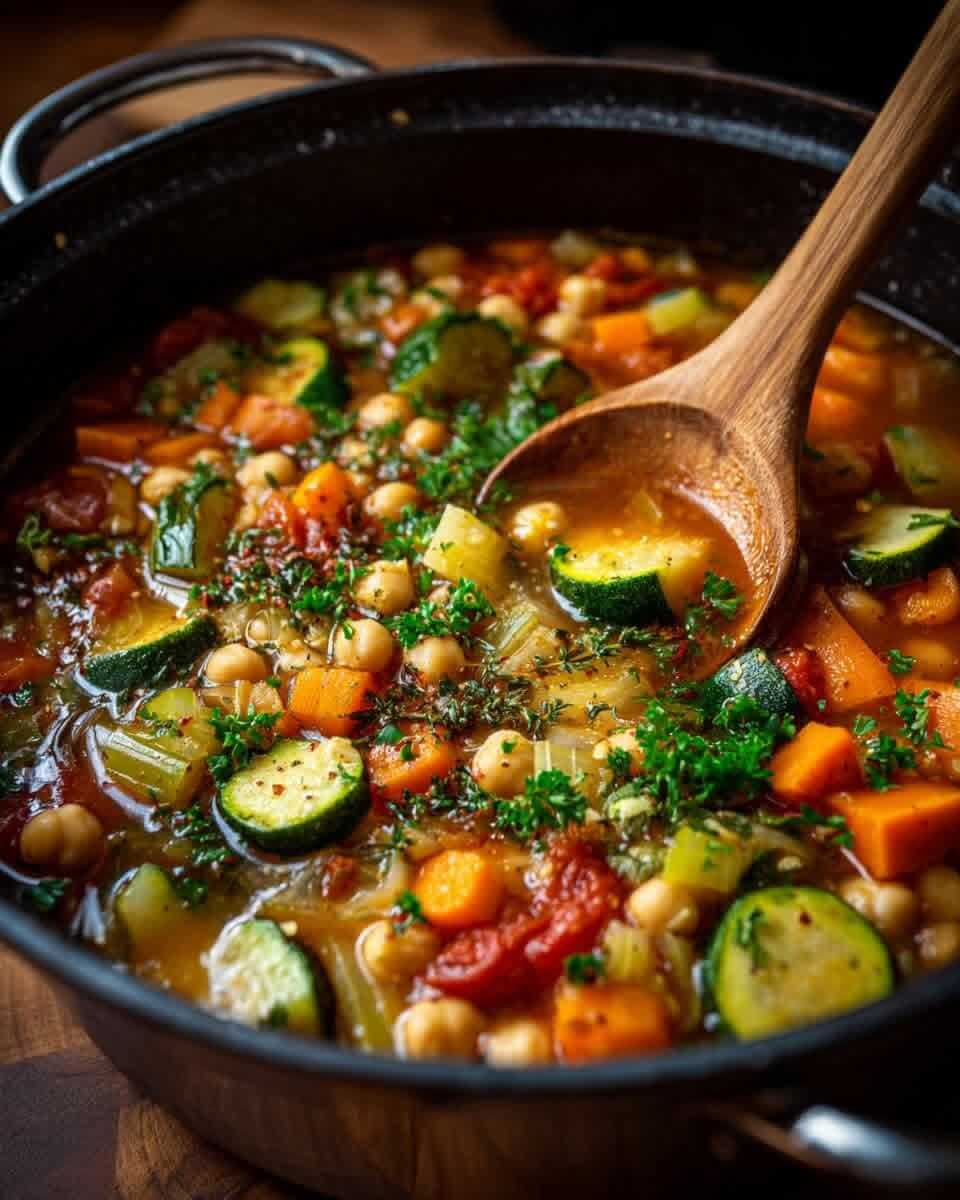 Mediterranean Vegetable and Chickpea Soup 1