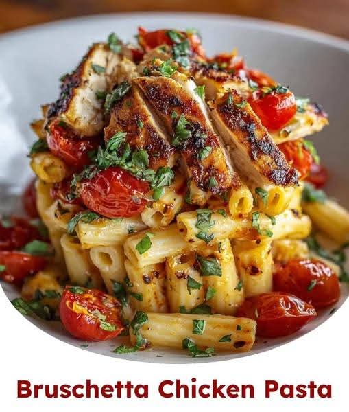 Mediterranean Bruschetta Chicken Pasta 1