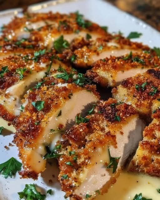 Mediterranean Garlic Parmesan Crusted Chicken 1