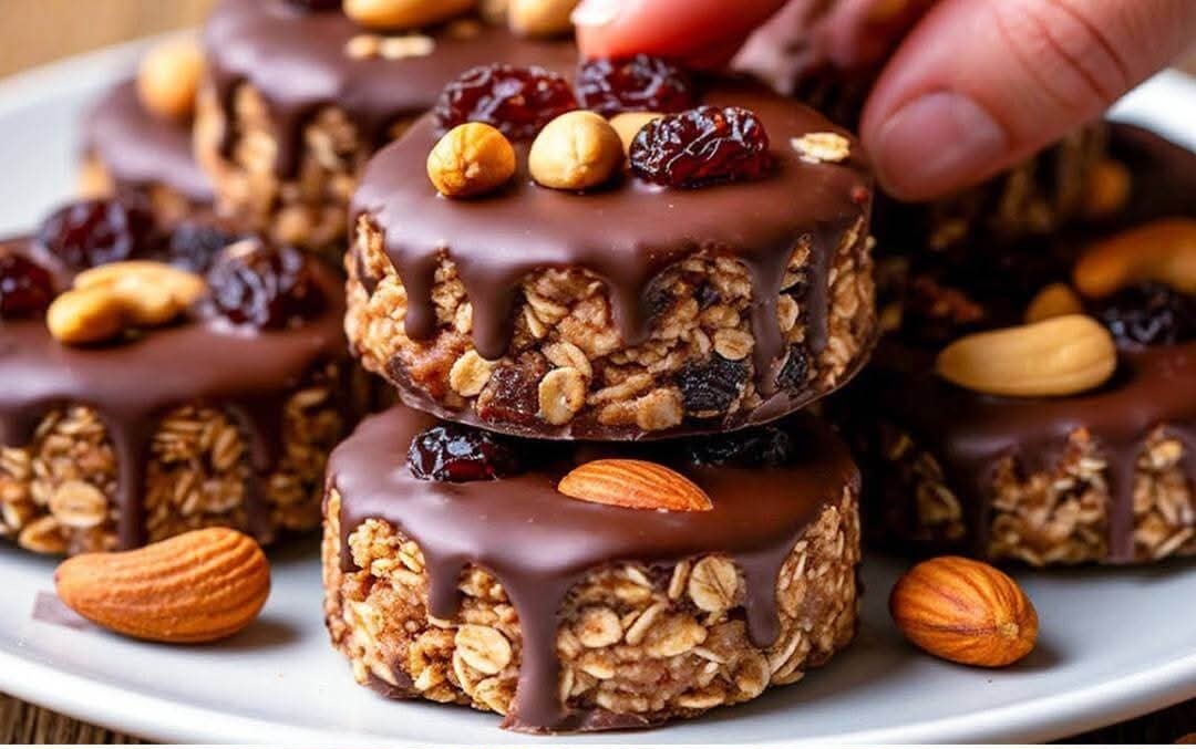 Mediterranean Healthy No-Bake Chocolate Oat Bars 1