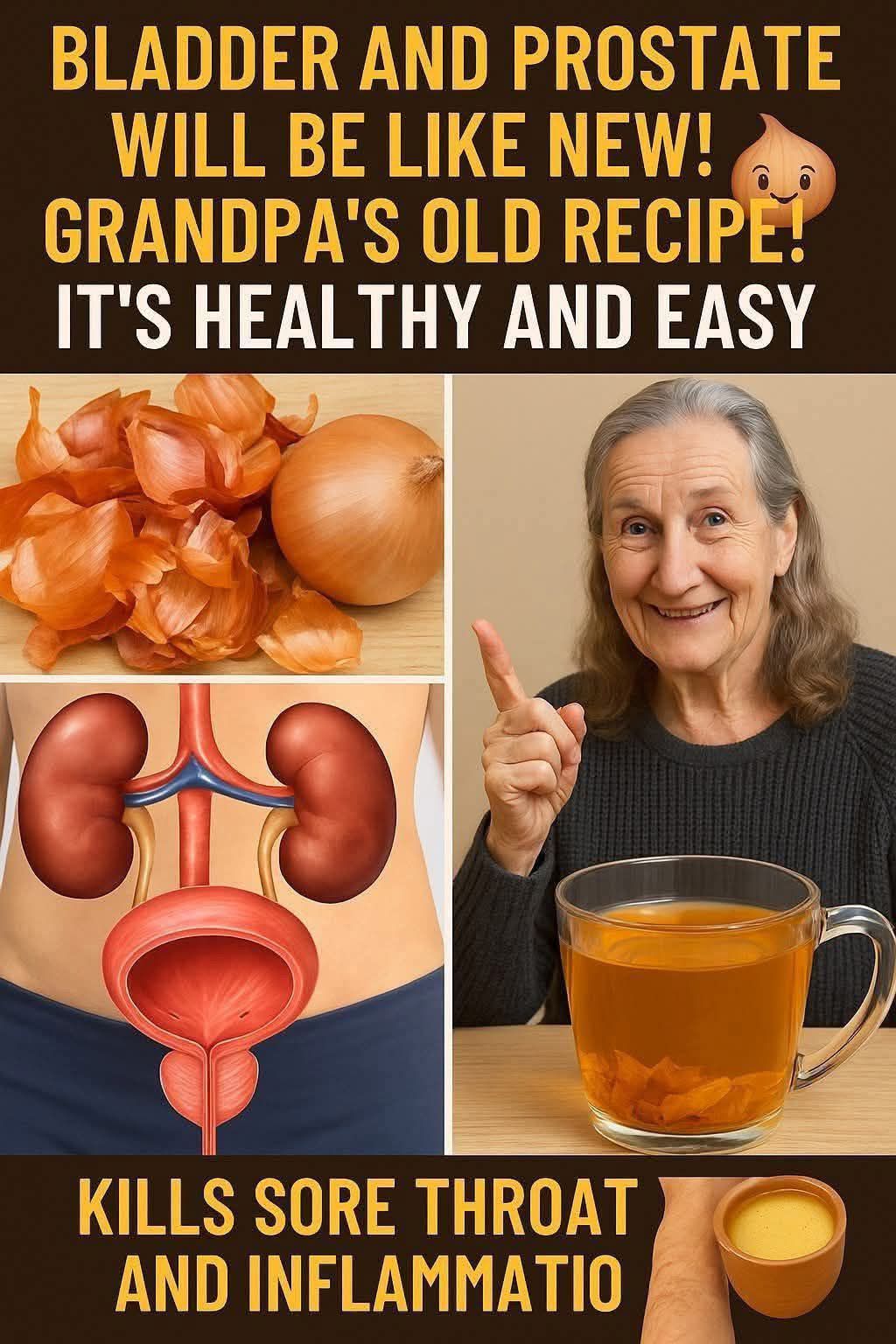 Grandpa's Traditional Onion Peel Tea Recipe for Inflammation, Prostate, and Bladder 1