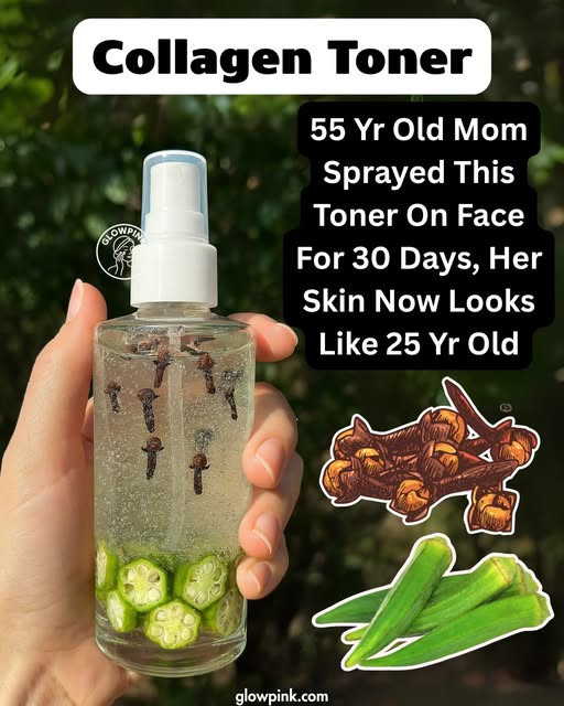 Okra Clove Collagen Toner: DIY Natural Lift (Better Than Botox) 1