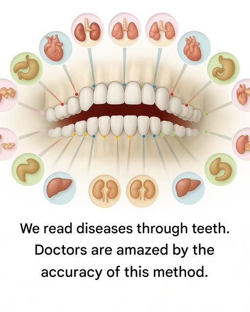 Each tooth is connected to an organ in the body 1