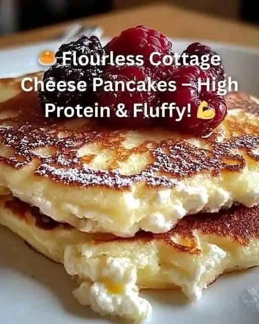 Flourless Cottage Cheese Pancakes 1