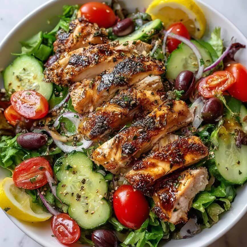 Mediterranean Grilled Chicken Garden Salad 1
