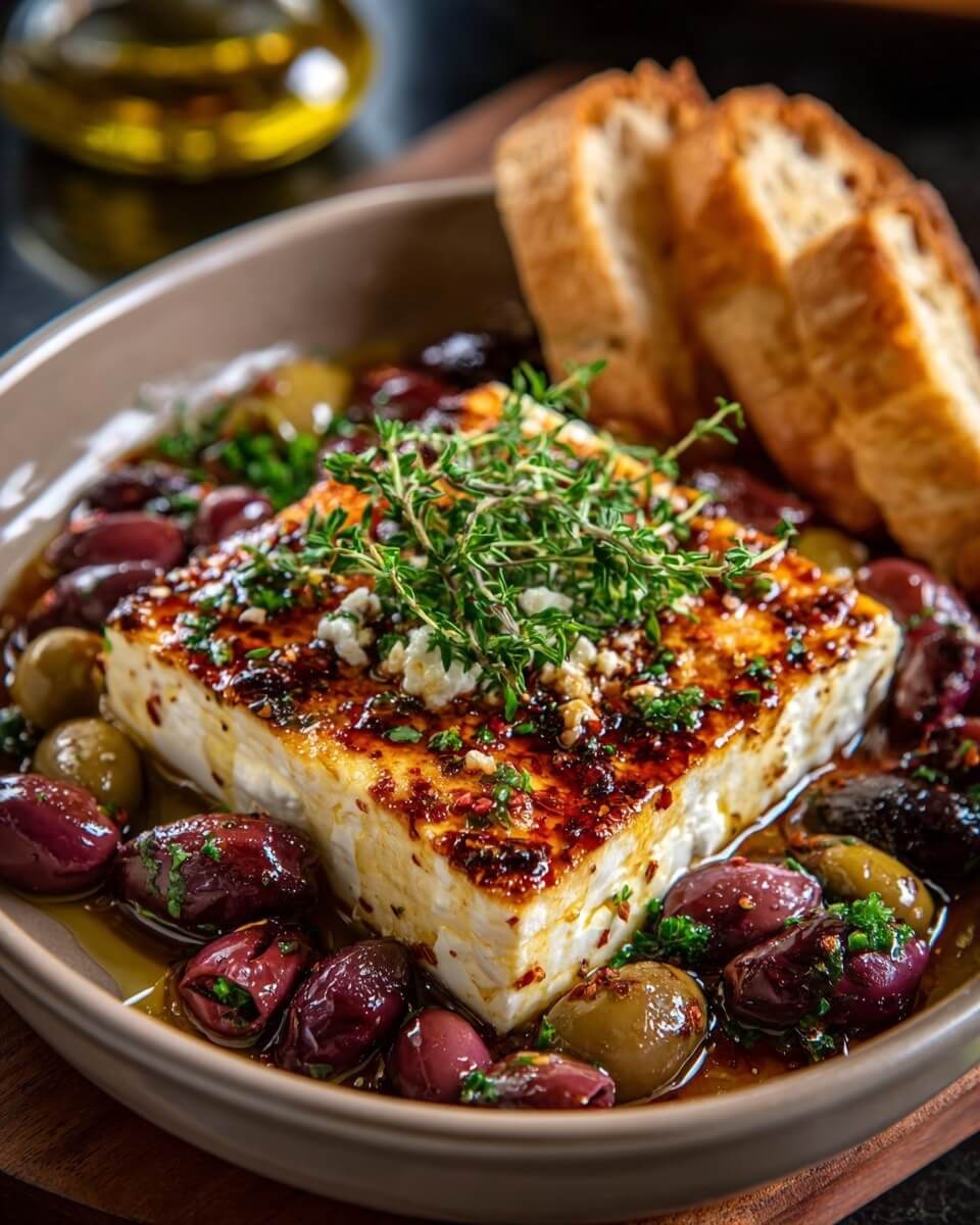 Mediterranean Hot Honey Feta & Olive Platter 1