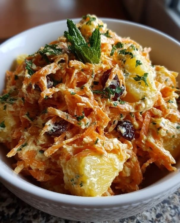 Mediterranean Carrot Salad with Pineapple and Raisins 1