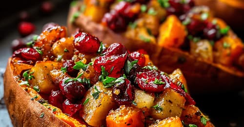 Mediterranean Cranberry Apple Sweet Potatoes 1