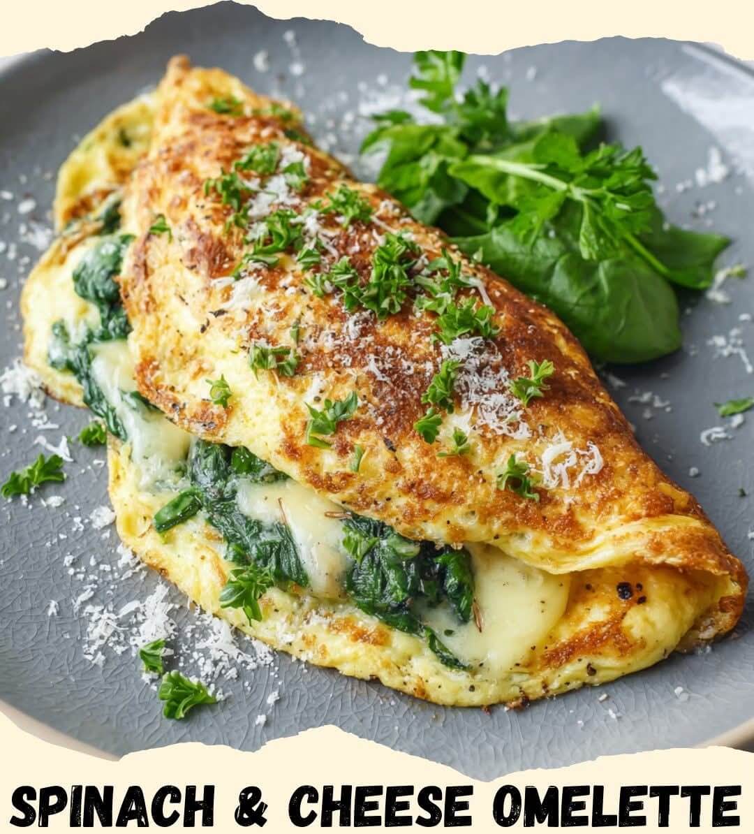 Mediterranean Spinach & cheese Omelette 1
