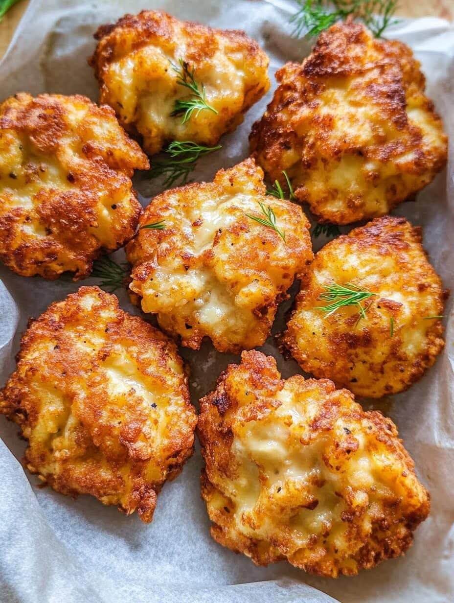 Mediterranean Cheesy Chicken Fritters 1